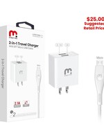 MyBat (2in1) MyBat Pro - Travel Adapter w/ Micro USB Cable (6ft)