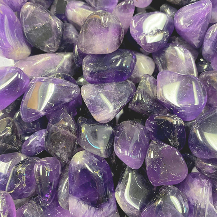 Amethyst Dark Medium Tumbled Stone