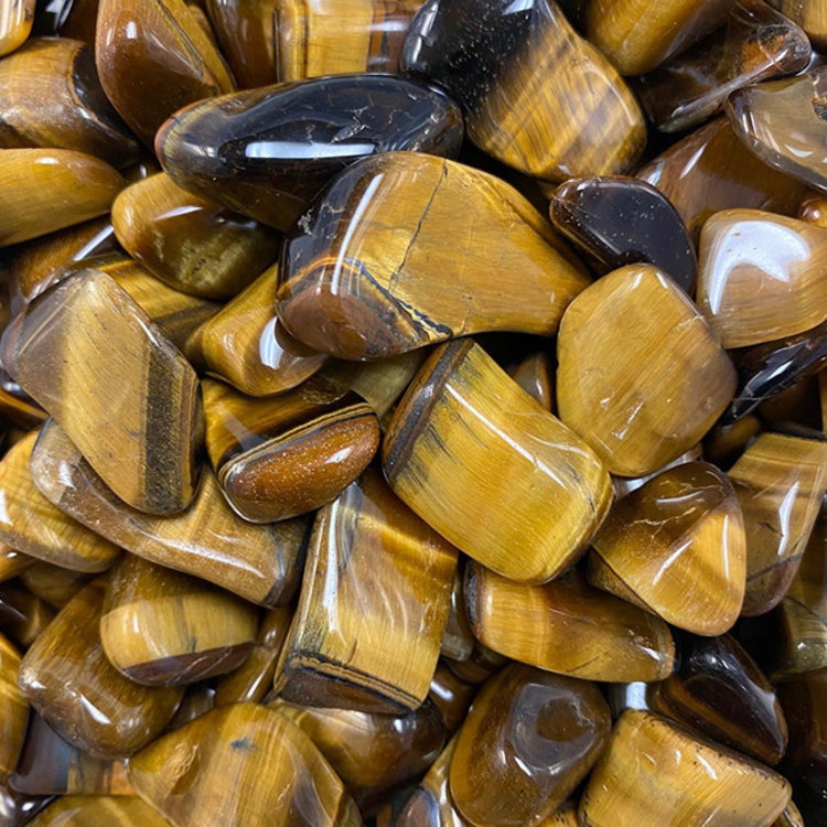Tiger's Eye Gold Medium Tumbled Stone