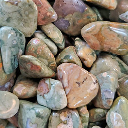 Rhyolite (Rainforest Jasper) Medium Tumbled Stone