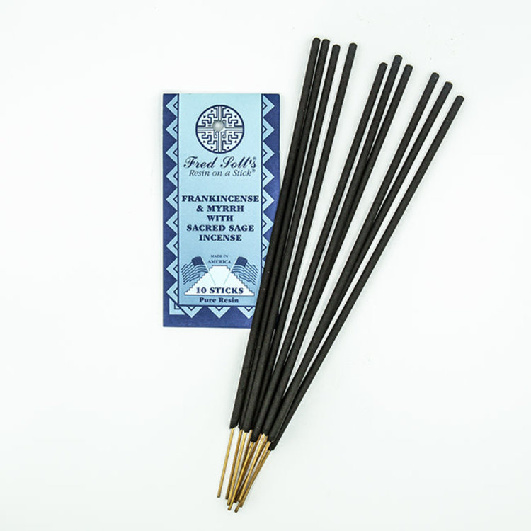 Fred Soll's Fred Soll's Frankincense & Myrrh with Sacred Sage Resin Incense 10 Sticks