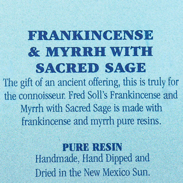 Fred Soll's Fred Soll's Frankincense & Myrrh with Sacred Sage Resin Incense 10 Sticks