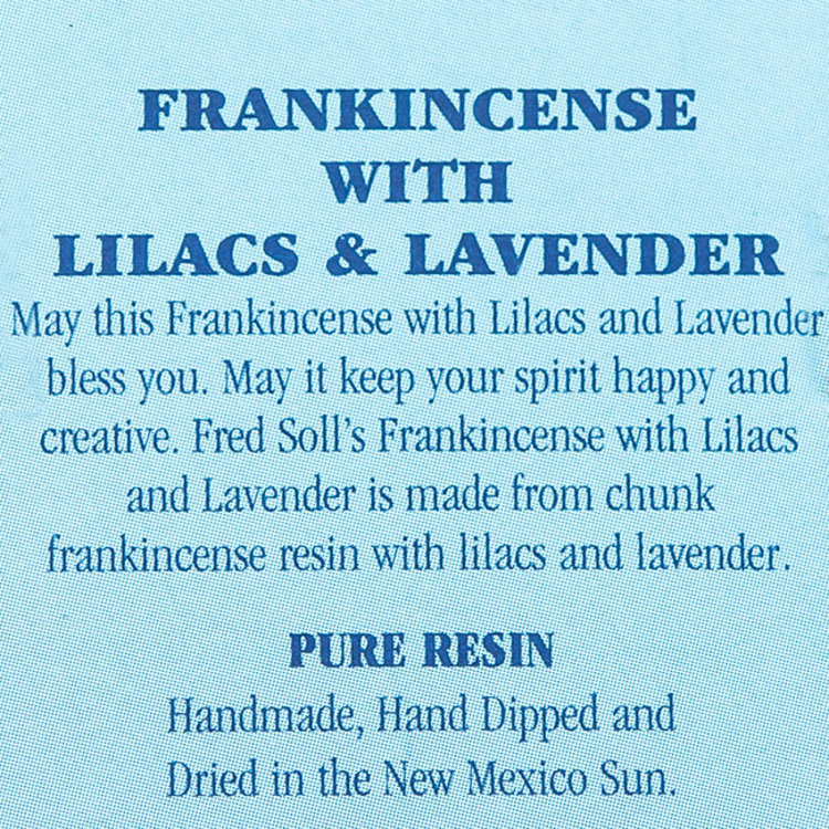 Fred Soll's Fred Soll's Frankincense with Lilacs & Lavender Resin Incense 10 Sticks