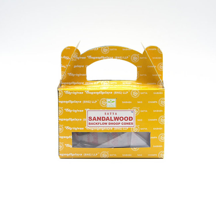 Satya Sai Baba Satya Sandalwood  Incense 24 Backflow Dhoop Cones