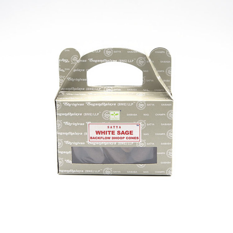 Satya Sai Baba Satya White Sage Incense 24 Backflow Dhoop Cones