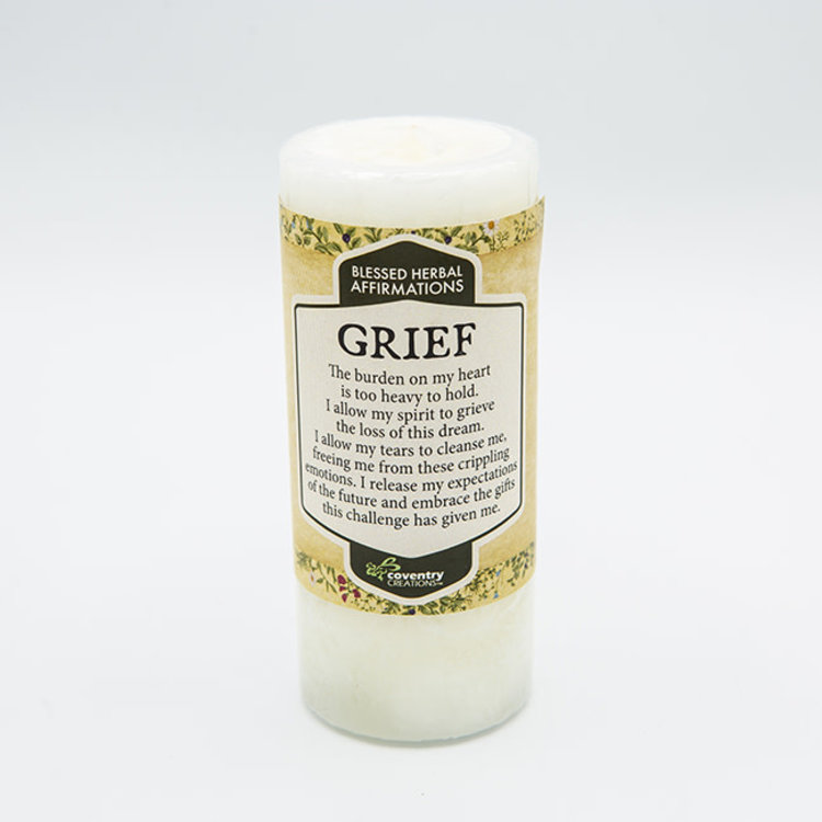 Coventry Creations Affirmation Grief Pillar Candle