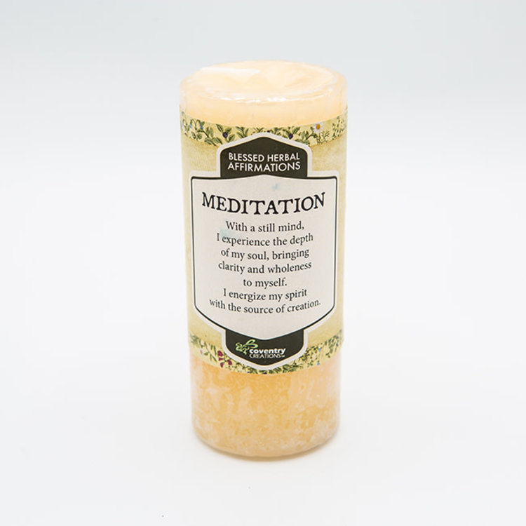 Coventry Creations Affirmation Meditation Pillar Candle