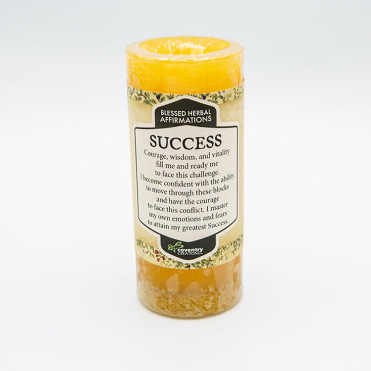 Coventry Creations Affirmation Success Pillar Candle