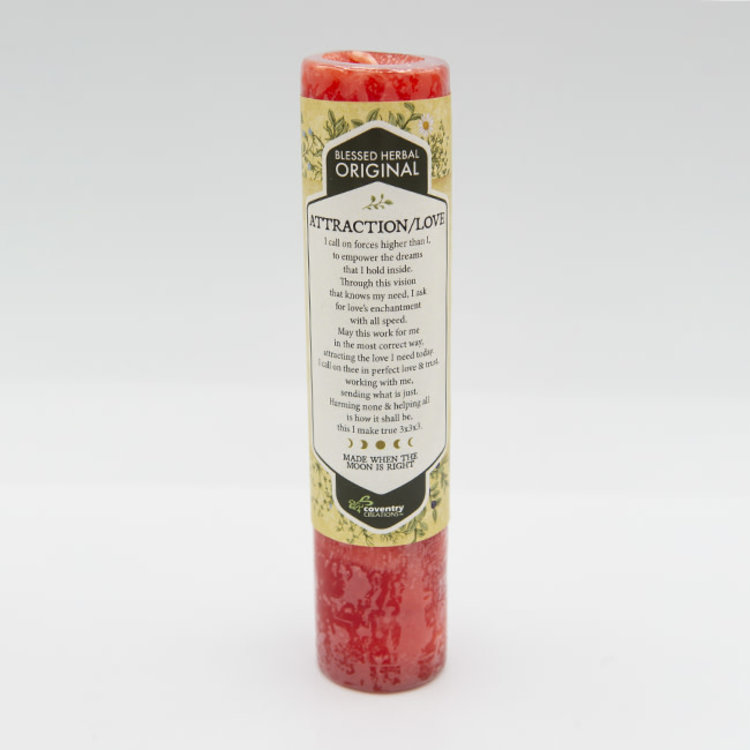 Coventry Creations Blessed Herbal Attraction Love Pillar Candle