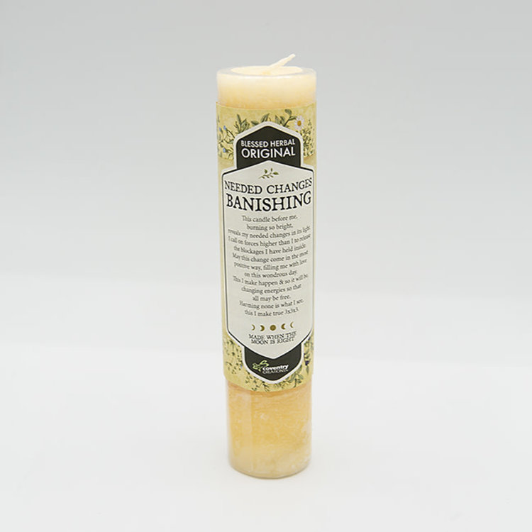 Coventry Creations Blessed Herbal Needed Changes Banishing Pillar Candle