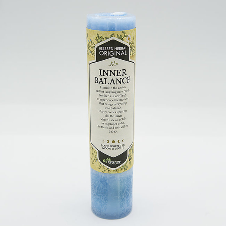 Coventry Creations Blessed Herbal Inner Balance Pillar Candle
