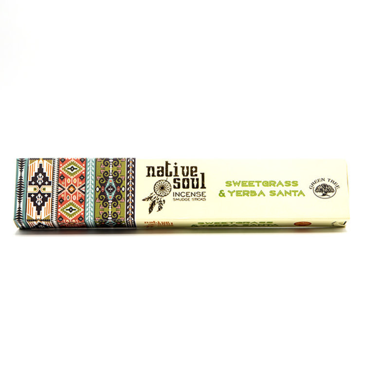 Green Tree Native Soul Sweetgrass & Yerba Santa Incense 15 Sticks