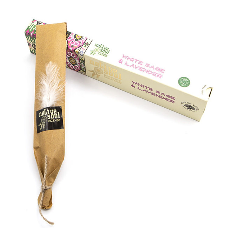 Green Tree Native Soul White Sage & Lavender Incense 15 Sticks