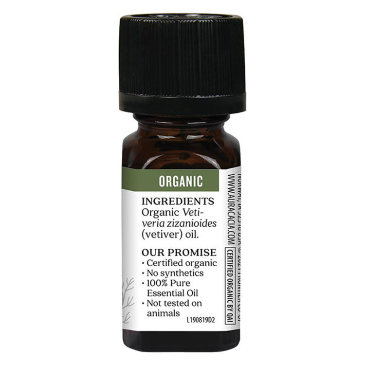 Aura Cacia Vetiver Organic Essential Oil .25 oz