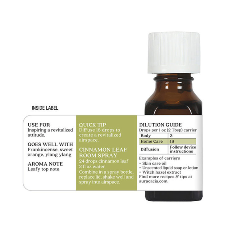 Aura Cacia Cinnamon Leaf Essential Oil .5 oz