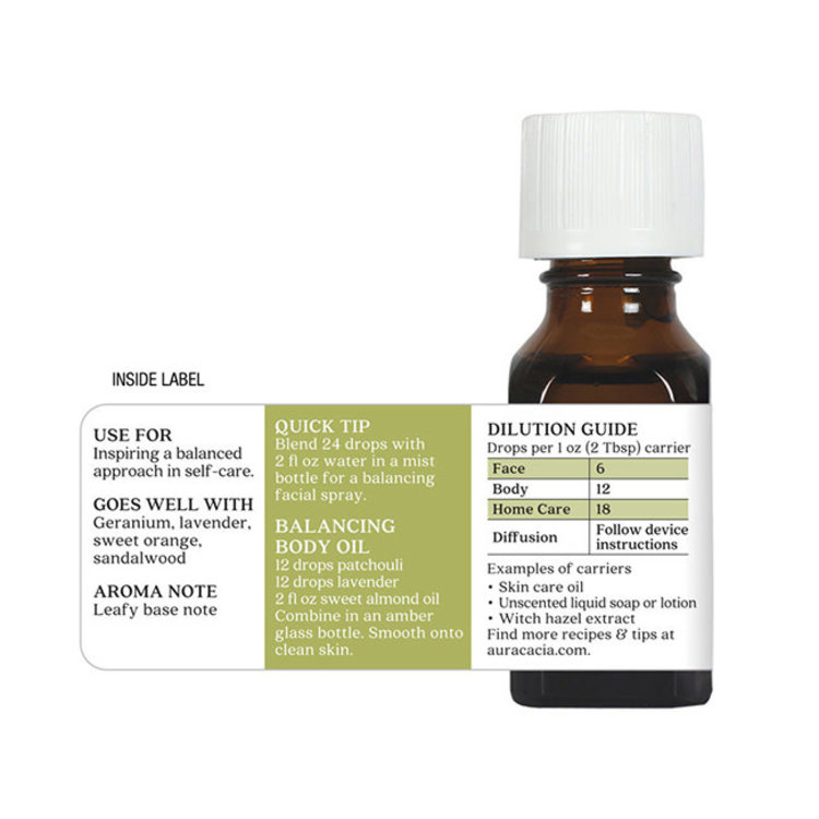 Aura Cacia Patchouli Essential Oil .5 oz