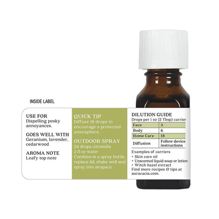Aura Cacia Citronella Essential Oil .5 oz