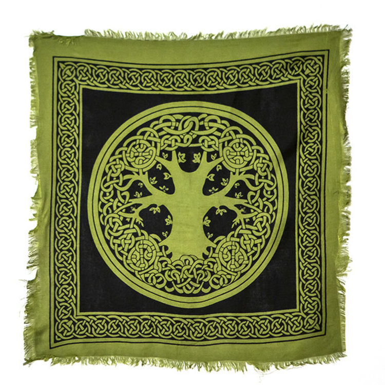 Green Tree of Life Altar Cloth 18 in. x 18 in.