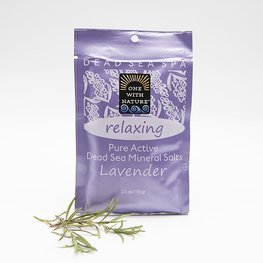 One with Nature Dead Sea Mineral Bath Salts Lavender 2.5 oz