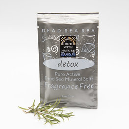 One with Nature Dead Sea Mineral Bath Salts Detox Fragrance Free 2.5 oz