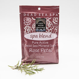 One with Nature Dead Sea Mineral Bath Salts Rose Petal 2.5 oz
