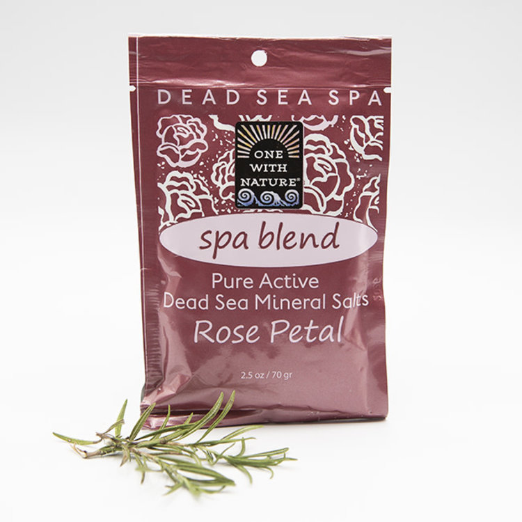 One with Nature Dead Sea Mineral Bath Salts Rose Petal 2.5 oz