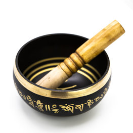 Brass Black Singing Bowl  6 in.