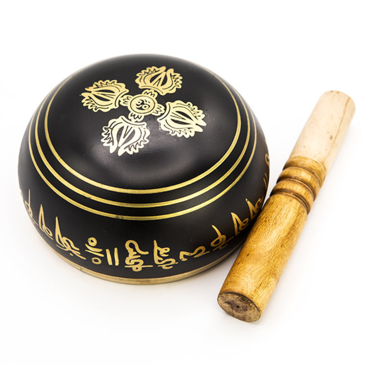 Brass Black Singing Bowl  6 in.