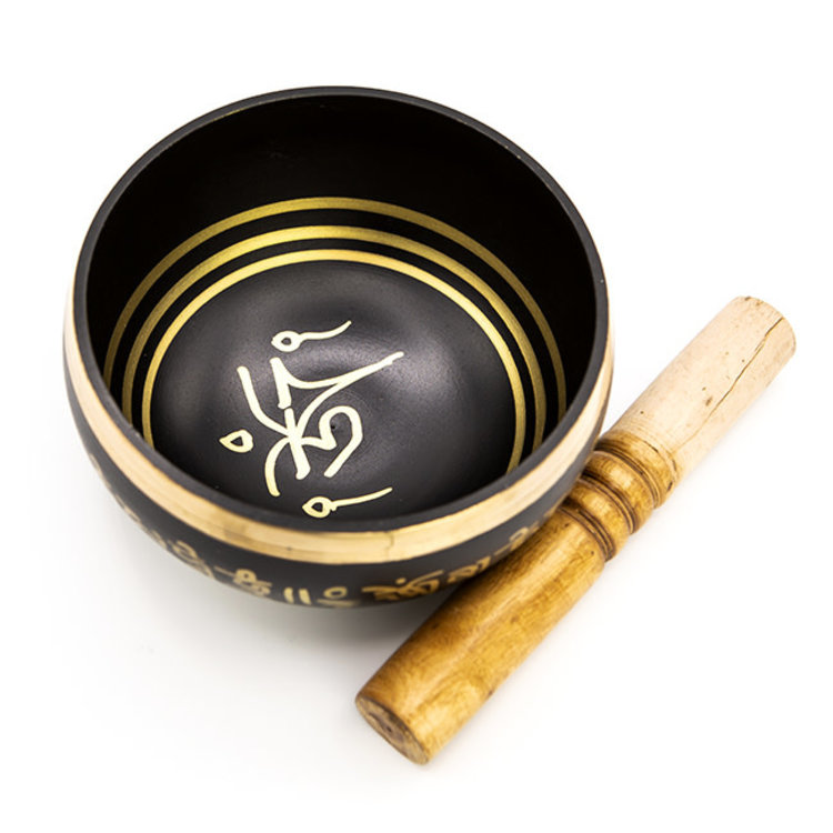 Brass Black Singing Bowl  6 in.