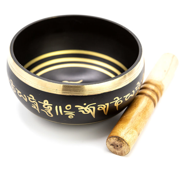 Brass Black Singing Bowl  6 in.