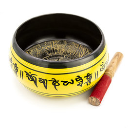 Aluminum Singing Bowl with Om Design 9 in.
