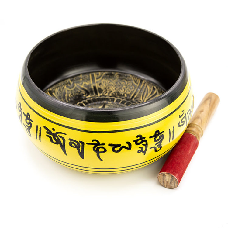 Aluminum Singing Bowl with Om Design 9 in.