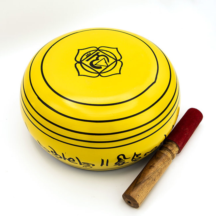 Aluminum Singing Bowl with Om Design 9 in.