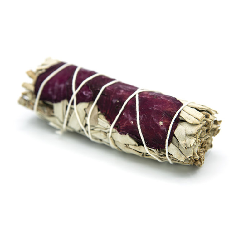 White Sage with Rose Small Bundle