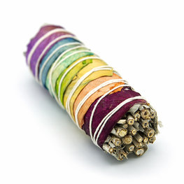 Sage Bundle with Chakra Rose Petals 4 in.