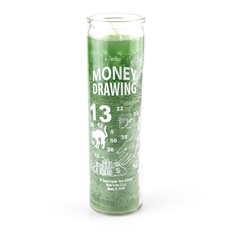 Green Money Drawing 7 Day  Candle