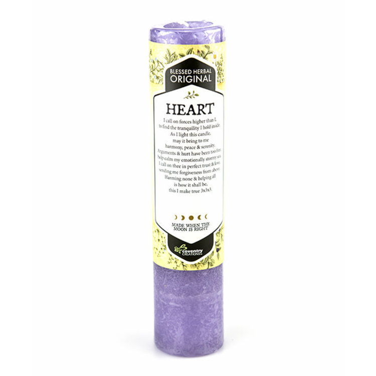 Coventry Creations Blessed Herbal Heart Pillar Candle