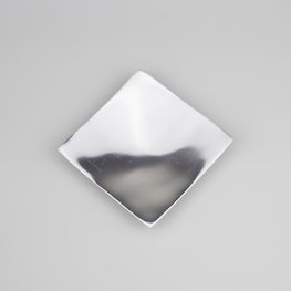 Candle Plate Recycled Aluminum Square Zen