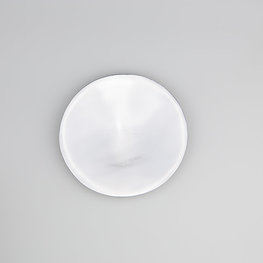 Candle Plate Recycled Aluminum Zen Round