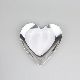 Candle Plate Recycled Aluminum Heart