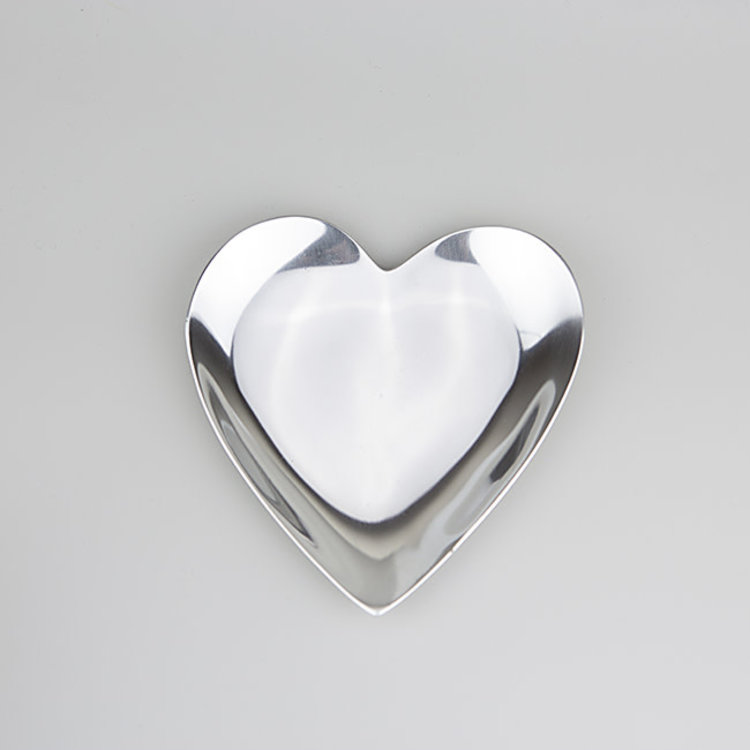 Candle Plate Recycled Aluminum Heart