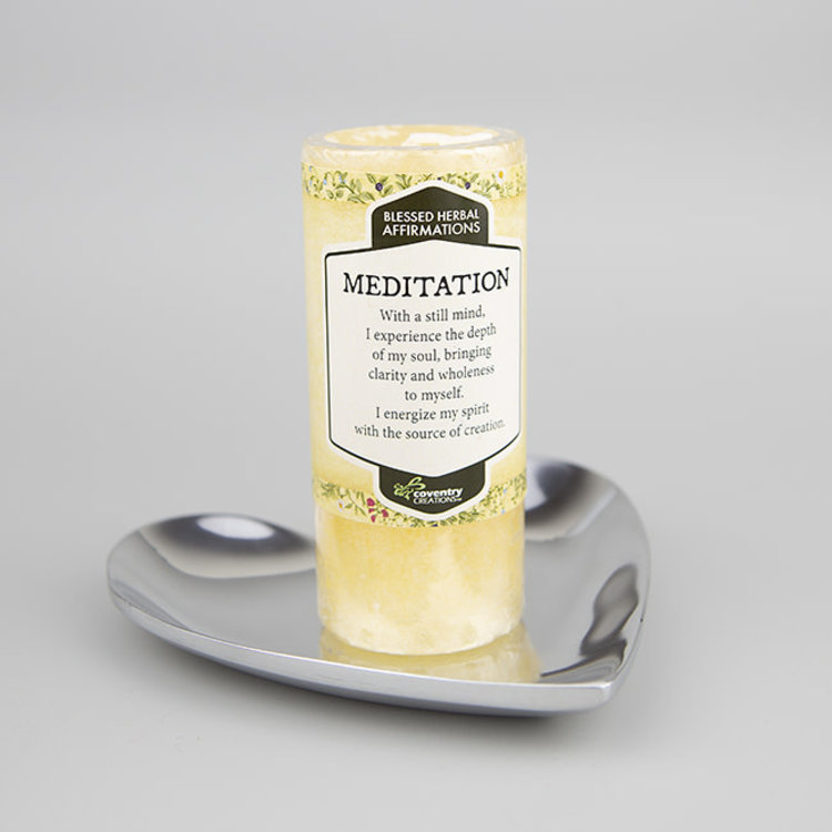 Candle Plate Recycled Aluminum Heart