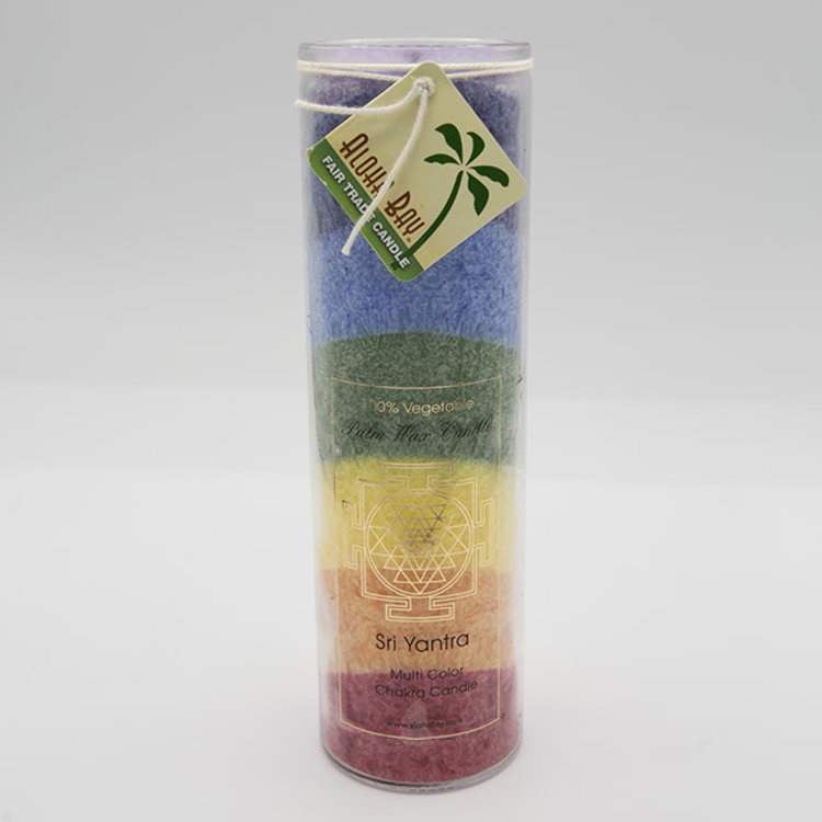 Aloha Bay Rainbow Chakra Sri Yantra Jar Candle 16 oz
