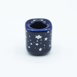 Chime Candle Holder Blue with Silver Stars