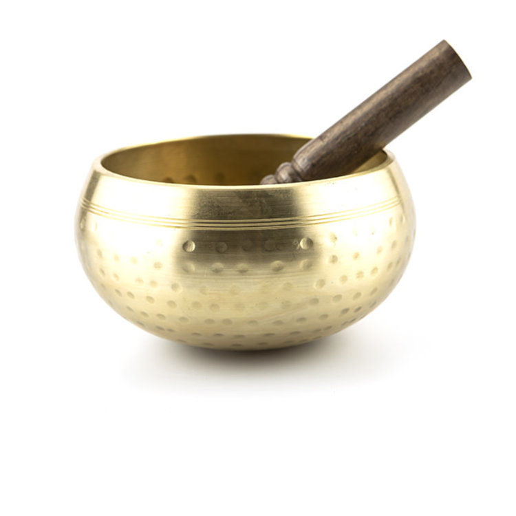 Brass Machine Hammered Singing Bowl 4.5 in