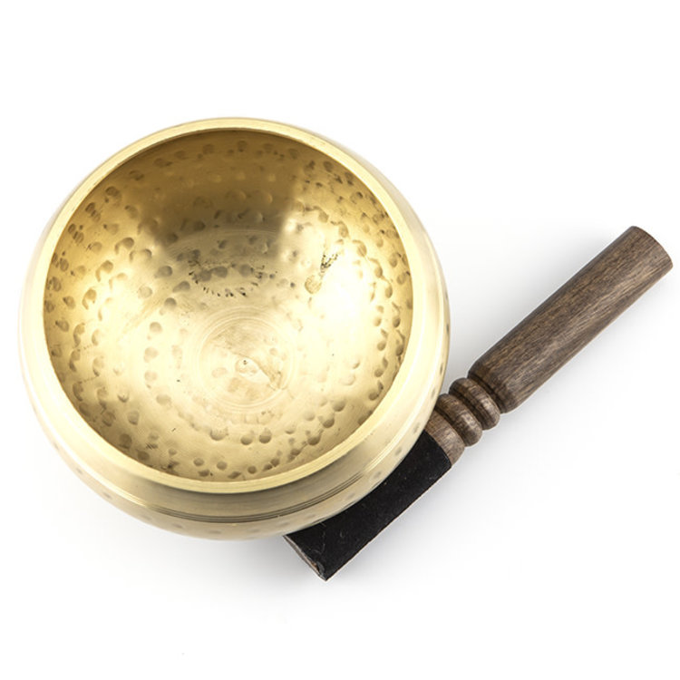 Brass Machine Hammered Singing Bowl 4.5 in