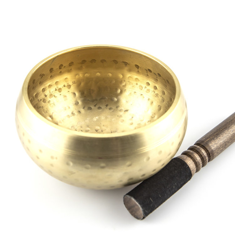 Brass Machine Hammered Singing Bowl 4.5 in