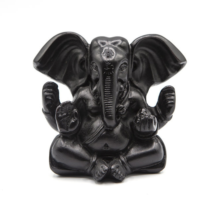 Black Ganesha 3 in. Statue with Big Ears