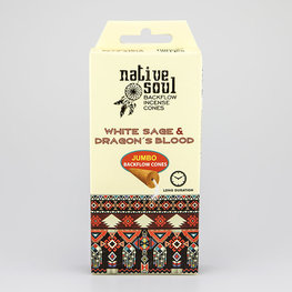 Green Tree Native Soul White Sage & Dragon's Blood Incense 8 Backflow Cones