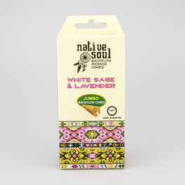 Green Tree Native Soul  White Sage & Lavender Incense 8 Backflow Cones